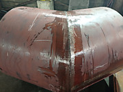 Отвод стальной сварной 1220×14-45, ОСТ 36-21-77,  сталь 09Г2С. УЗК продольных и кольцевых сварных соединений. ООО «ПЛАВСТАЛЬ». 2023 г.